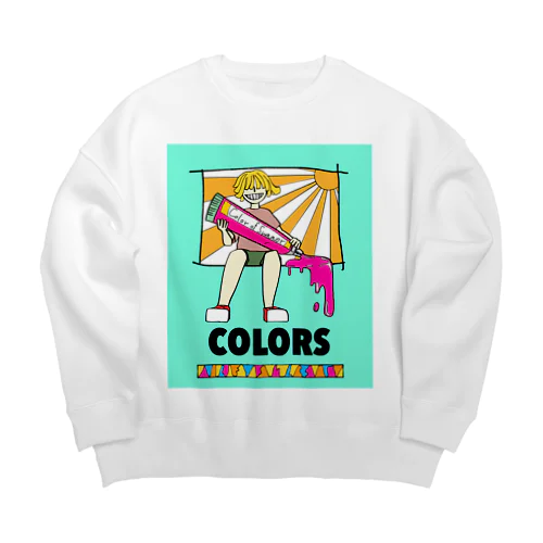 夏のインク Big Crew Neck Sweatshirt