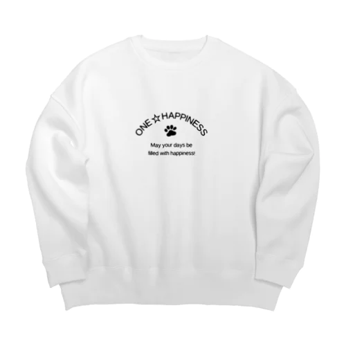 ONE☆HAPPINESS Big Crew Neck Sweatshirt