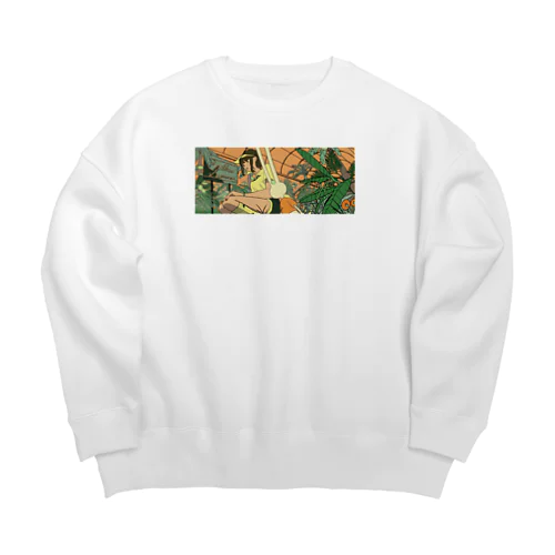 耳長太郎と植物園 Big Crew Neck Sweatshirt