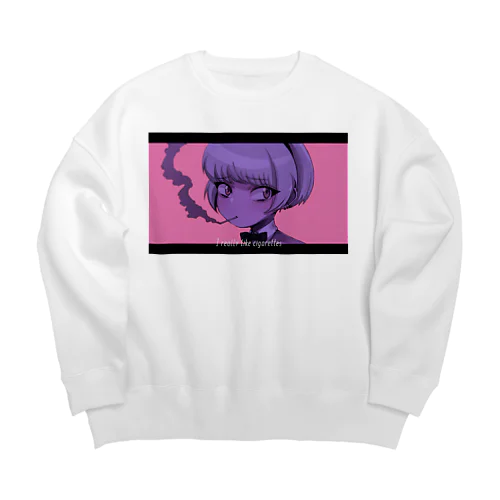 タバコガール Big Crew Neck Sweatshirt