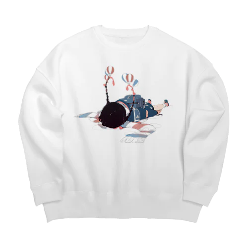 親子丼 Big Crew Neck Sweatshirt