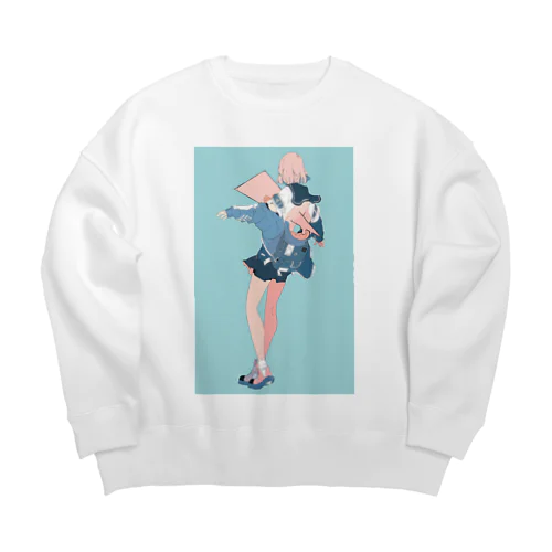 フライドチキン Big Crew Neck Sweatshirt