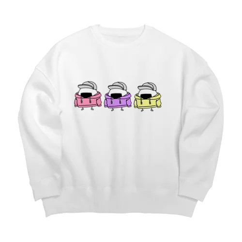 パーカー３おにぎり Big Crew Neck Sweatshirt