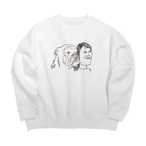 犬と私 Big Crew Neck Sweatshirt