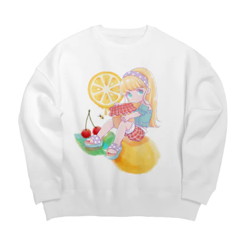 Honey lemon and cherry Big Crew Neck Sweatshirt