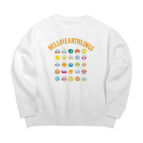 地球の皆さんこんにちは Big Crew Neck Sweatshirt