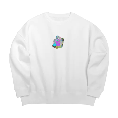 ぴかぴかスパンコール鉱石 Big Crew Neck Sweatshirt