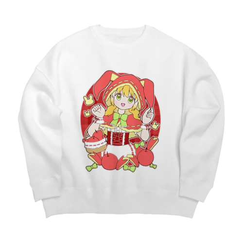 うさぎリンゴ赤ずきんちゃん Big Crew Neck Sweatshirt