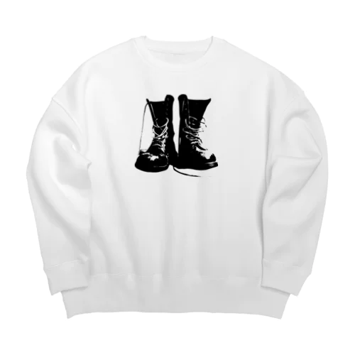 レースアップブーツ Big Crew Neck Sweatshirt