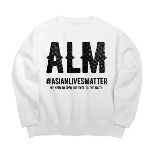 Asian Lives Matter。 黒 Big Crew Neck Sweatshirt