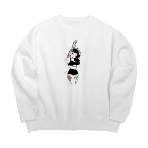 タトゥーガール Big Crew Neck Sweatshirt