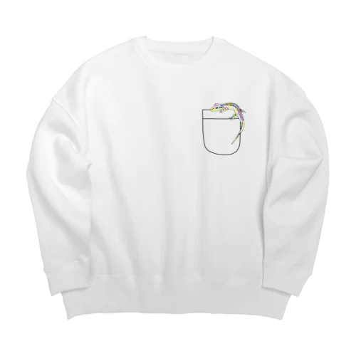 ポケットトカゲ Big Crew Neck Sweatshirt