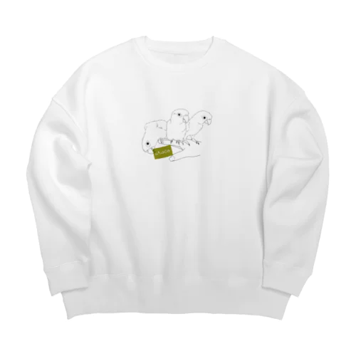 ウロコインコちゃんズ Big Crew Neck Sweatshirt