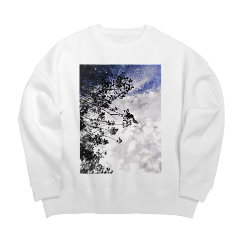 虚移(白) Big Crew Neck Sweatshirt