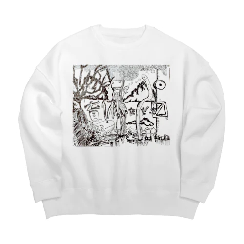 育休 Big Crew Neck Sweatshirt