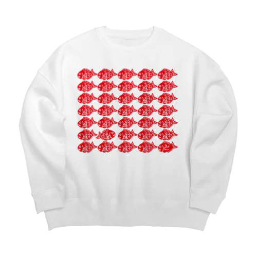 鯛いっぱい Big Crew Neck Sweatshirt