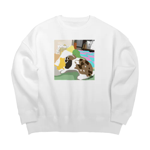 ノイ氏の日常/怪獣ver. Big Crew Neck Sweatshirt