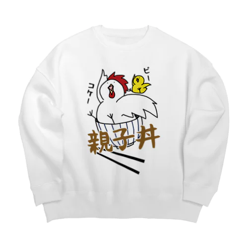 親子丼 Big Crew Neck Sweatshirt