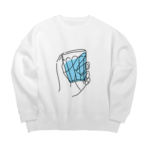 グラス　もってる Big Crew Neck Sweatshirt