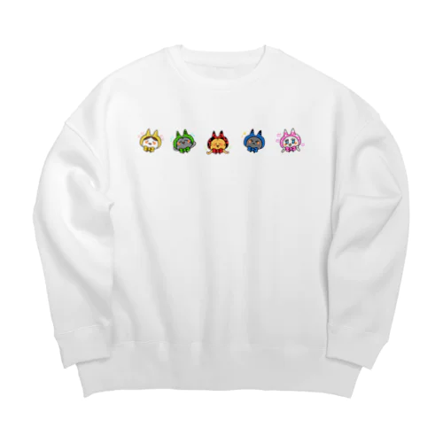 にゃんこずきんちゃんず Big Crew Neck Sweatshirt