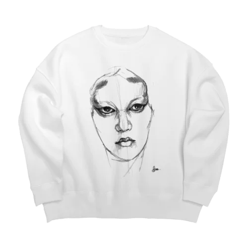 日本の美しい女性 Big Crew Neck Sweatshirt