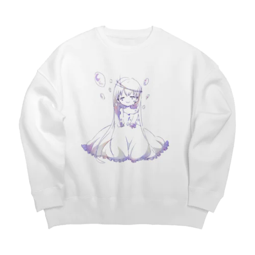 水にきえゆ Big Crew Neck Sweatshirt