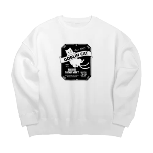 化け猫ウヰスキー Big Crew Neck Sweatshirt