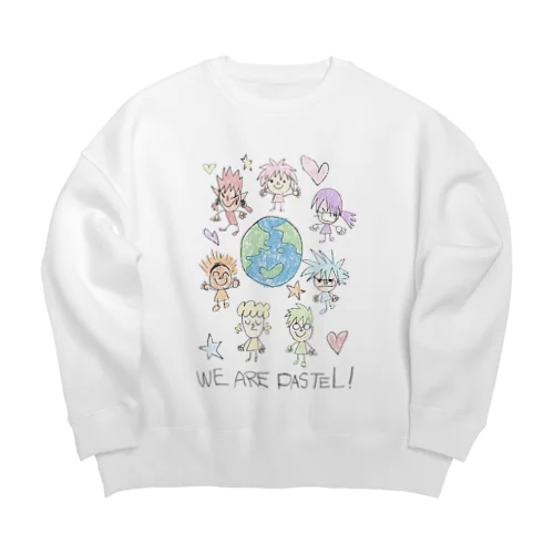 オレたちパステル！み～んな世界のチルドレン Big Crew Neck Sweatshirt