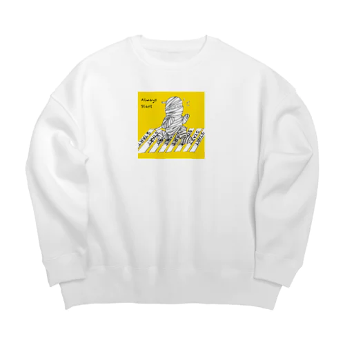 包帯娘/毎日がスタート Big Crew Neck Sweatshirt