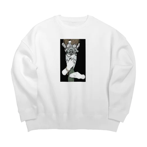 ガスマスくん Big Crew Neck Sweatshirt