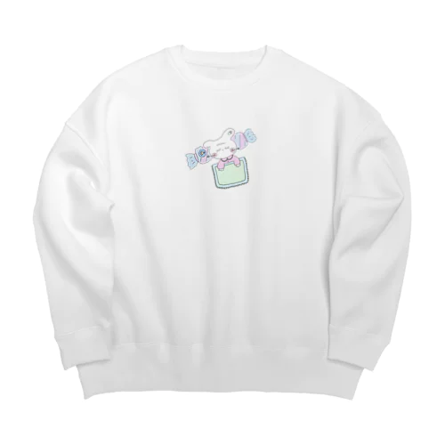 おふとんだいすき Big Crew Neck Sweatshirt