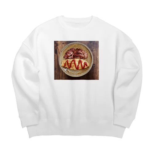 ウチのオムレツ Big Crew Neck Sweatshirt