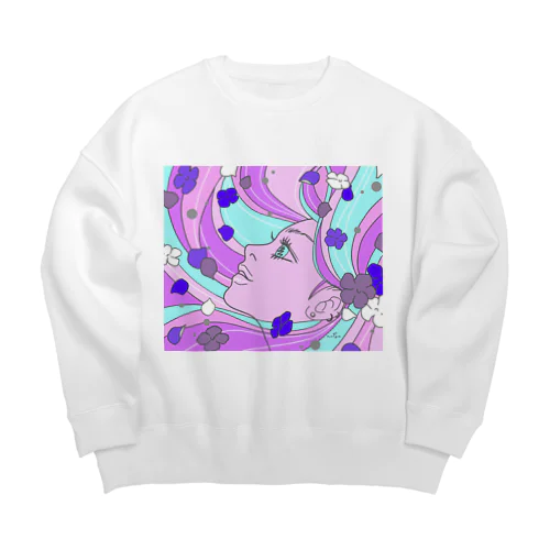 あじさい（６月の誕生花） Big Crew Neck Sweatshirt