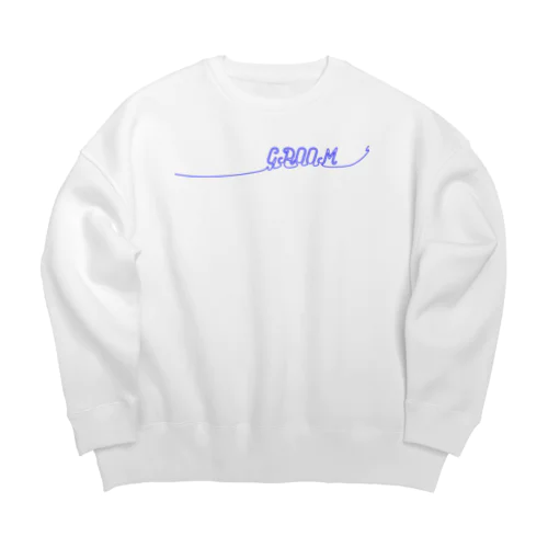 ペア(GROOM)青い糸 Big Crew Neck Sweatshirt