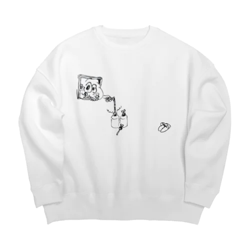 スリッパに鼻くそ シャンプーに毒を入れてくるお隣さん Big Crew Neck Sweatshirt