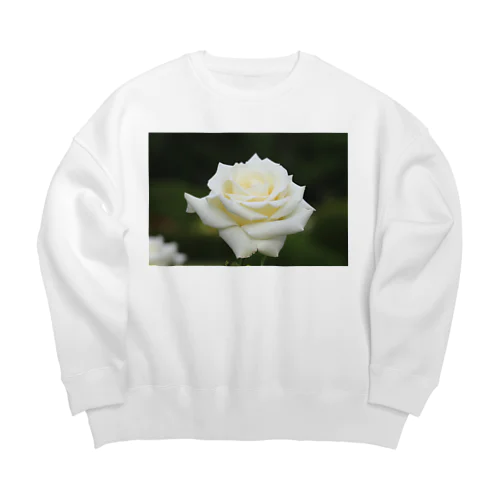 フラワー・ホワイト Big Crew Neck Sweatshirt