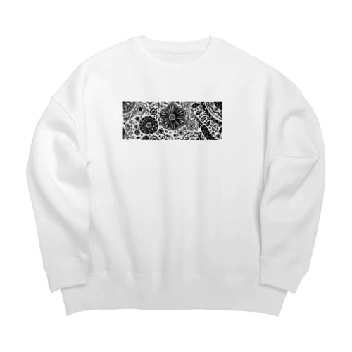 花柄デザイン(※病んでないよ) Big Crew Neck Sweatshirt