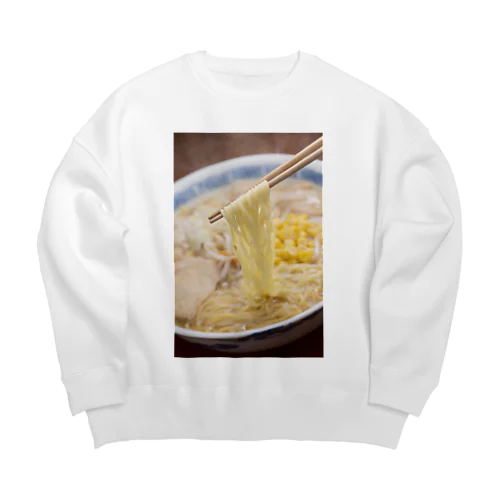 味噌ラーメン Big Crew Neck Sweatshirt