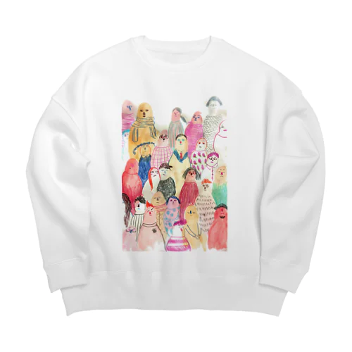 世界中の人々 Big Crew Neck Sweatshirt