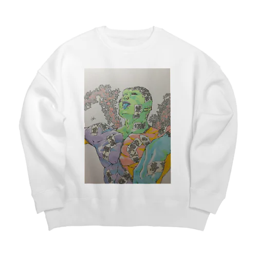 業ヲ啜ル Big Crew Neck Sweatshirt