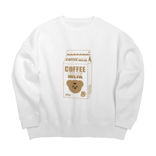 ポメクマ（コーヒー牛乳ver） Big Crew Neck Sweatshirt
