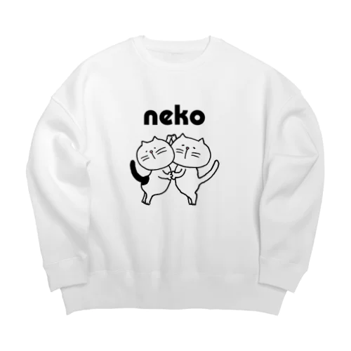 やる気のないネコ（分かち愛） Big Crew Neck Sweatshirt