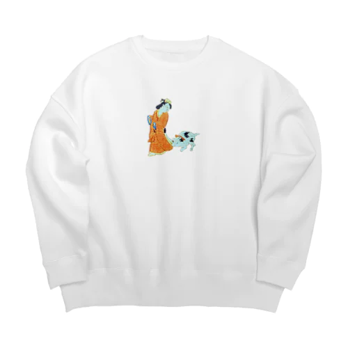 浮世絵みたいなやつ Big Crew Neck Sweatshirt