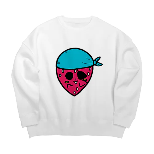 いちごのチーゴくん　海賊バンダナ Big Crew Neck Sweatshirt