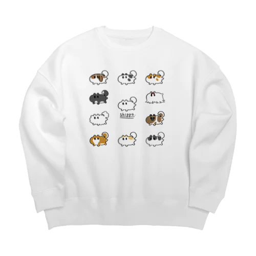 いろんなしっぽ Big Crew Neck Sweatshirt