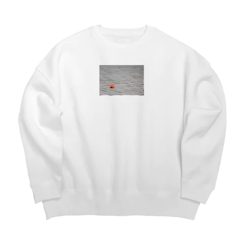 飽きたからって捨てるのね Big Crew Neck Sweatshirt