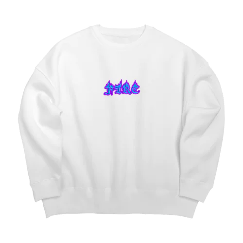 FIRE_w Big Crew Neck Sweatshirt