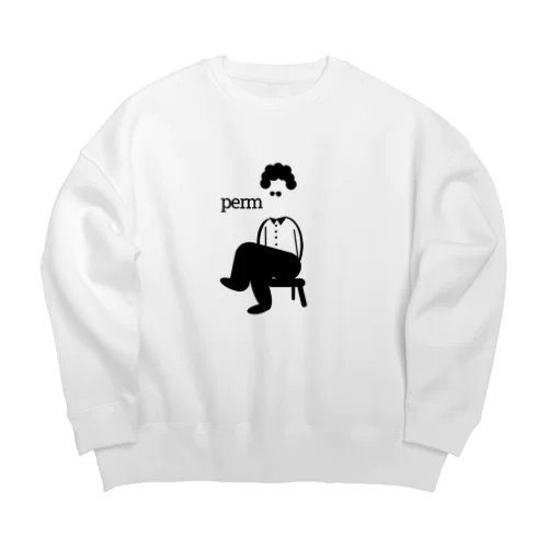 待つパーマ Big Crew Neck Sweatshirt