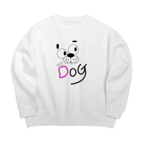 メガネ犬 Big Crew Neck Sweatshirt