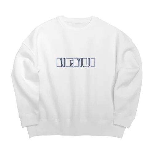 手レタリング NEMUI Big Crew Neck Sweatshirt